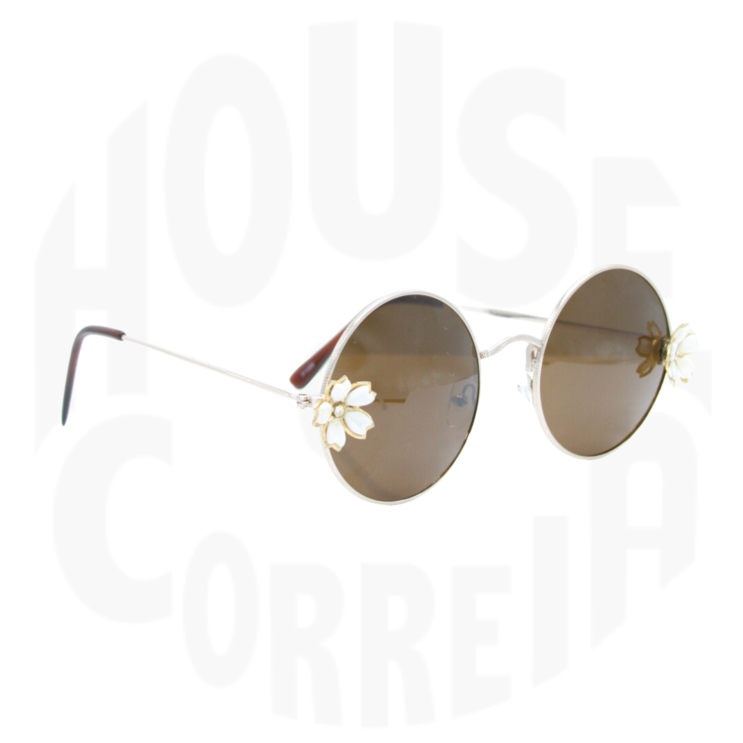 BB White Floral Sunglasses