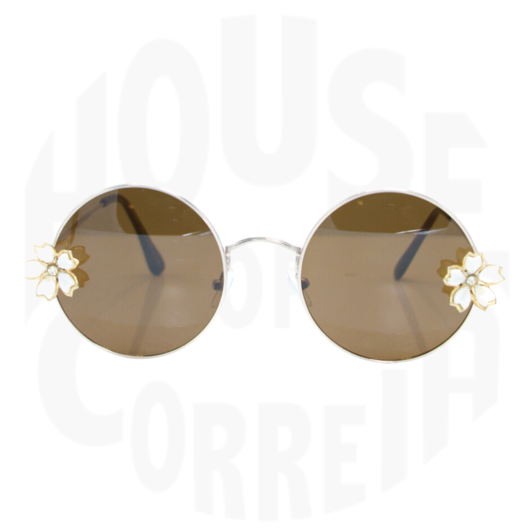 BB White Floral Sunglasses
