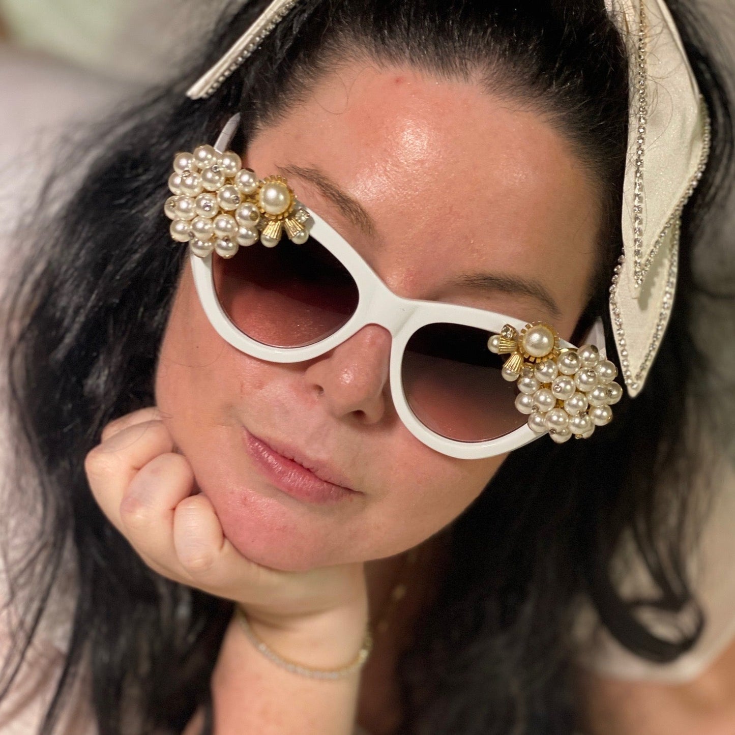Vintage Pearl Bridal Sunglasses