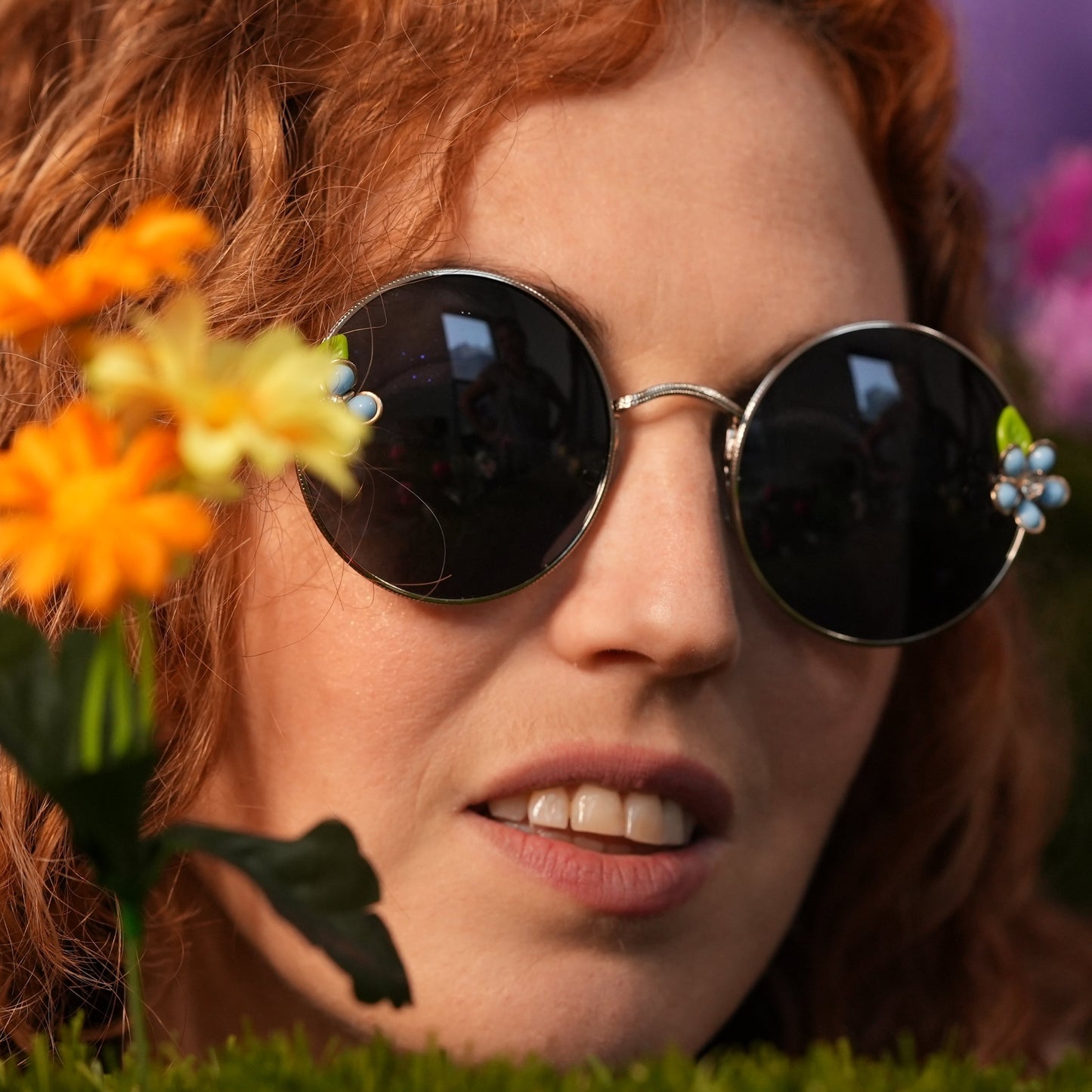 BB Blue Floral Sunglasses