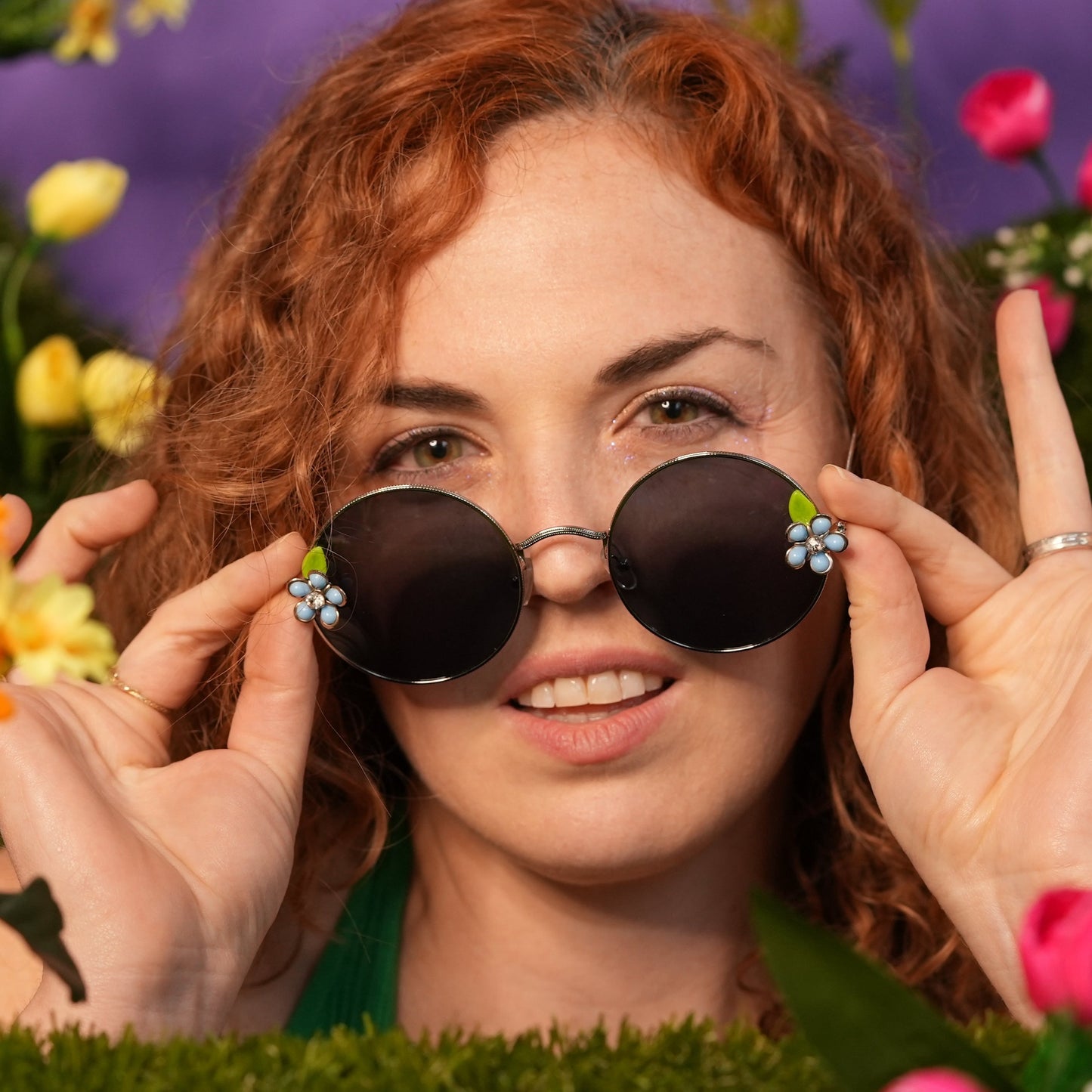 BB Blue Floral Sunglasses