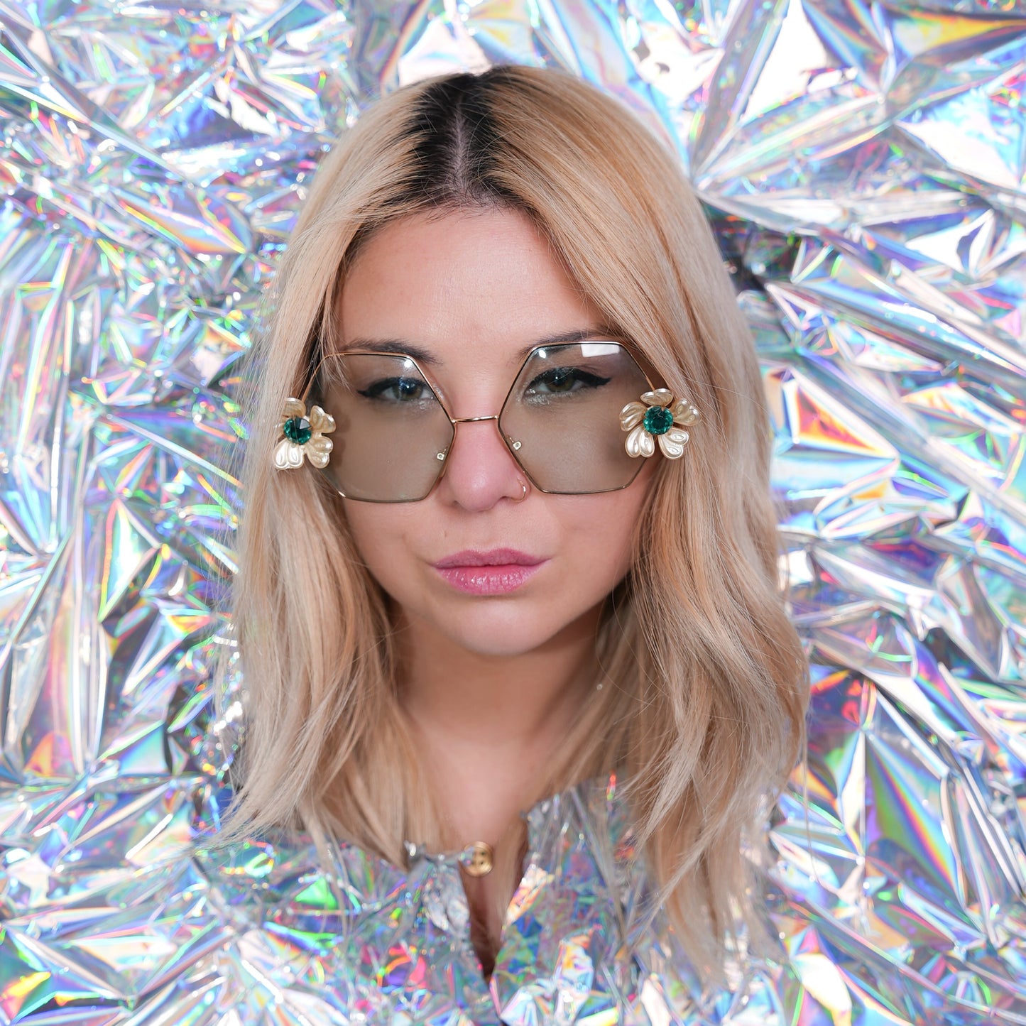 XL Floral Sunglasses